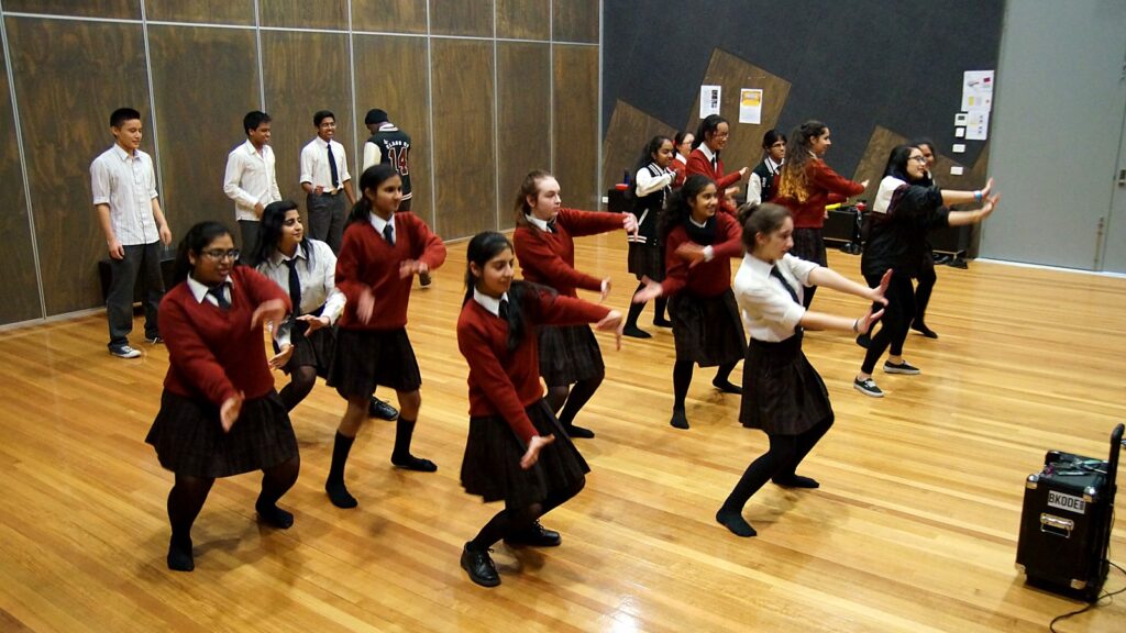 Secondary school students participating in a Dance For Schools session
